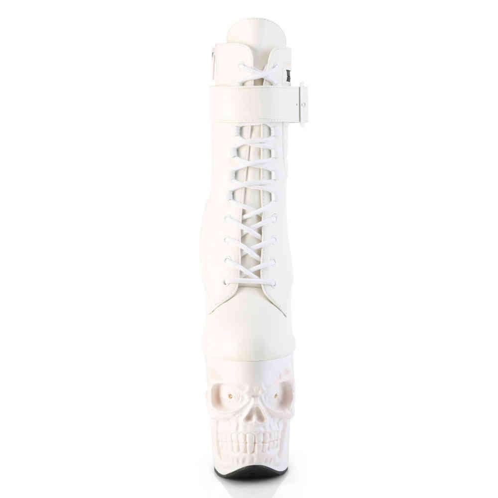 Pleaser - RAPTURE-1020STR-LT Bottes de plate-forme, Pole dance chaussures - Blanc
